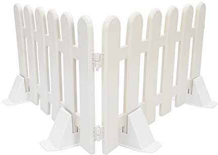Cenz-888 Dekorativer Gartenzaun 2 stücke Kunststoff dekorative Zaun Terrasse Indoor Gartenzaun Garten Kleine Zaun mit weißem Zaun Home Gartenzaun Outdoor-Dekor