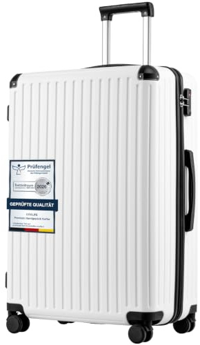COOLIFE Großer Koffer, Hartschalen Reisekoffer Groß mit Verstärkte Ecken