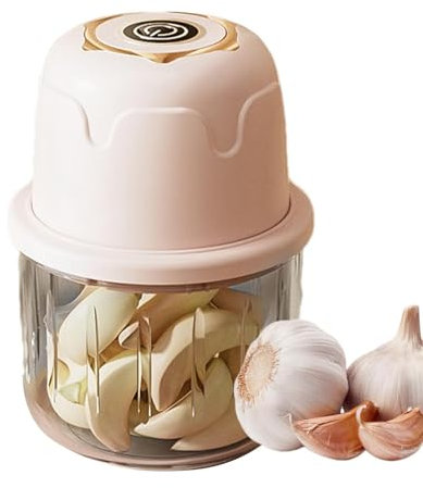 Picadora de ajo eléctrica,Picadora de cebolla eléctrica | Trituradora de frutas | Licuadora vegetal recargable sin cuerda del picador del procesador de alimentos pequeño 350ml para los alimentos para