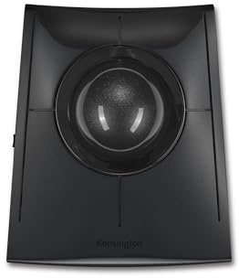 Kensington SlimBlade™ Pro Wireless Trackball, Rechargeable Battery, Bluetooth 2.4GHz Connection Options Black/Gray (K72085WW)