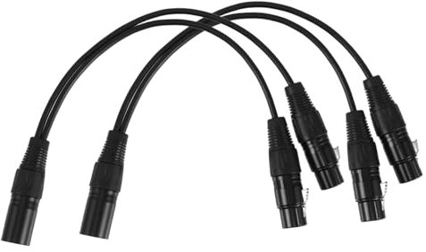 COSMEVIVI 2pcs Xlr to Xlr Cable Splitter Microphone Splitter Cable for Speaker Noise Reduction Construction