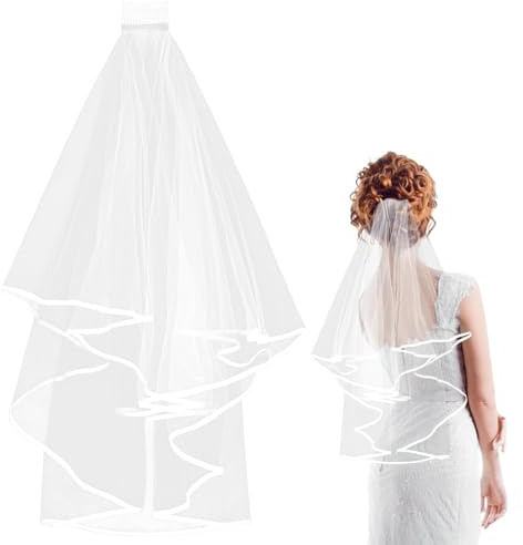 Niwieoi Bride to Be Sash Veil, Hen Party Veil for Bachelorette Party Accessories Bridal Shower Decorations, Engagement Gifts for Bride Hen Do Night First Communion