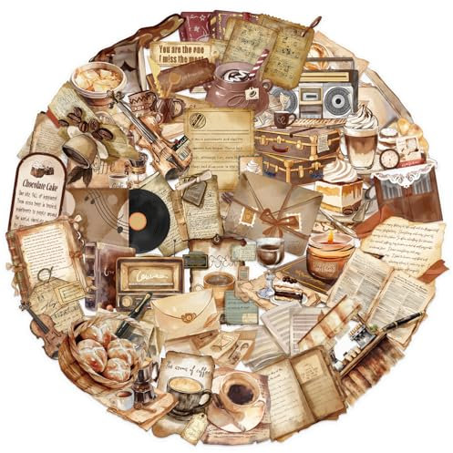 Adesivi vintage per adulti, 50 decalcomanie trasparenti retrò per baristi, macchine per caffè espresso e borse da caffè, regali per amanti del caffè