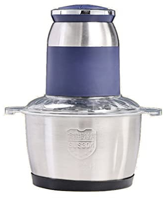 Tritacarne Elettrico Domestico da 2 Litri, tritacarne in Acciaio Inossidabile ad Alta Potenza, Multifunzionale (Pesca alla Frutta Bianca 5)