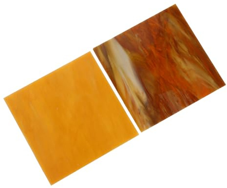 Feuilles de Vitrail en Verre, Lot de 2 pour Art DIY et Mosaïque | Plaques de Carreaux de Verre, Fournitures de Bricolage Polyvalentes, Usage Mural ou Créatif