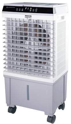 Techni Home 3-in-1 Portable Evaporative Air Cooler, Air Conditioner, Humidifier, 3 Speed Fan, Swamp Cooler with 5.3 Gal Tank, 4 Ice Packs, Remote, 12H Timer, 120° Oscillation for Home