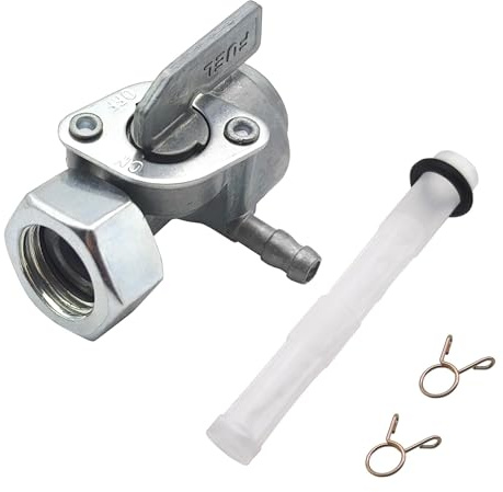 Strongthium Robinet d'Essence de Réservoir M16x1,5mm pour Groupe Électrogène / Compatible avec Honda GX390 GX200, Predator, Generac GP6500, Champion, Briggs Stratton 209417gs, Vanne avec Colliers