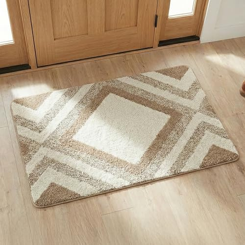 Nest & Nibble Beige Indoor Door Mat 60 x 110 cm – Non-Slip Washable Entrance Rug Soft & Ultra-Absorbent Floor Mat for Front & Back Door, Bedroom, Office, Entryway | Inside Home Essentials Carpet