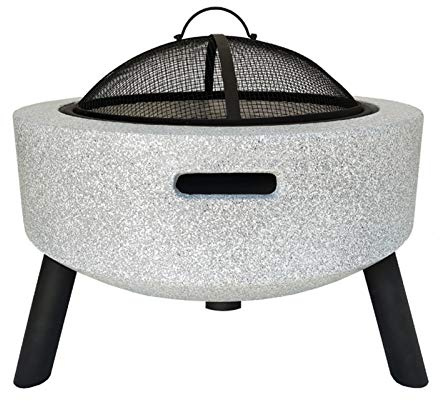 ZJFHEYUO Braciere da Esterno, braciere, Barbecue in Magnesia, utilizzato per Il Riscaldamento/Barbecue di bracieri da Giardino, braciere da Giardino e Stufa da Patio, Nero/Bianco