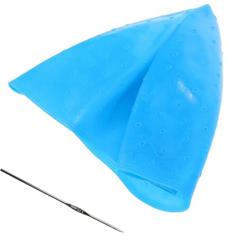DEARMAMY Gorro de Silicona para Teñir el Cabello y Resaltar 1 Unidad Tamaño Mediano Azul para Profesionales y Uso Doméstico en Salón de Belleza Resistente y Antideslizante