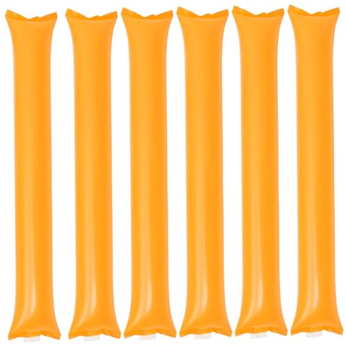 HEMOTON 40piezas Unidades Palos Inflables De Animación para Eventos Deportivos Barras De Ruido para Espíritu De Fiesta Naranja