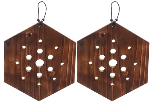 BESPORTBLE 2 Stück Geweihfarn-Montagebrett, sechseckig, zum Aufhängen, Wandpflanzer, vertikaler Gartenpflanzen-Displayhalter für Orchideen, Sukkulenten, Platycerium