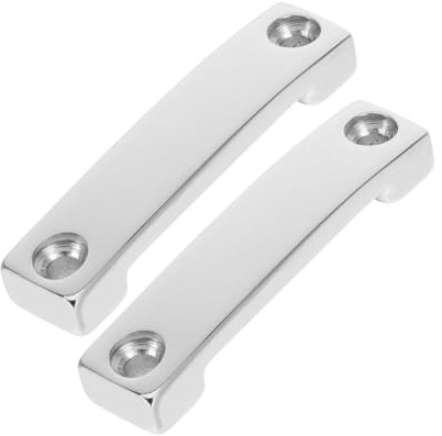YARNOW 2 Piezas Placa de Retención de Cinta de Acero Inoxidable Abrazadera de Correa para Marino Soporte de Anclaje para para Kayak y Bimini Accesorios Náuticos Resistentes