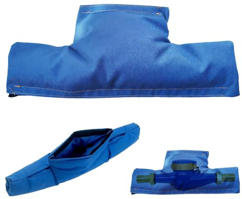 ADDLIVE Wasserzähler Isolierabdeckung, Wasserzähler Frostschutz, 55x25cm Universal Isolierte Abdeckung für Wasserzähler, Beidseitig Wasserdicht für Zähler,Ventile,Controller und Winterschlauch (Blau)