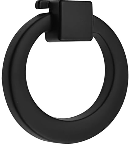 Tressify Edelstahl Ring Türklopfer Modern Schwarz Zinklegierung Ziehgriff für Schränke und Schubladen
