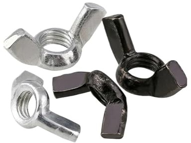 Noci delle ali, Dadi ad alette elettrici in acciaio al carbonio M3-M12 zincati o neri, confezione da 5-20 pezzi(Zinc-plated,M4-20pcs)