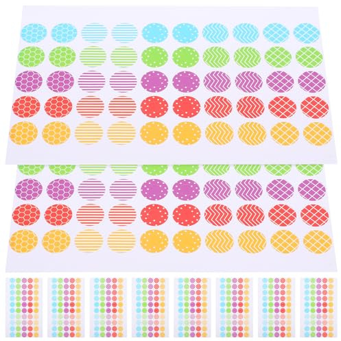 SHERCHPRY Adesivi di Rinforzo per Fori Rotondi Colorati 10 Fogli da 50 Pezzi Etichette Autoadesive per Rinforzi Pagine Perforate Protezione Buchi Carta per Uso Scolastico e Ufficio