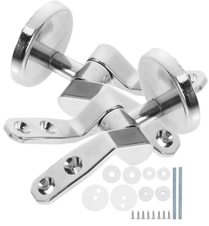 DONFAMDS Set Kit Cerniere in Lega di Zinco per Sedile Wc con Chiusura Ammortizzata e Viti, Accessori di Ricambio per Coperchio del Water, Ferramenta per Bagno con Installazione Rapida