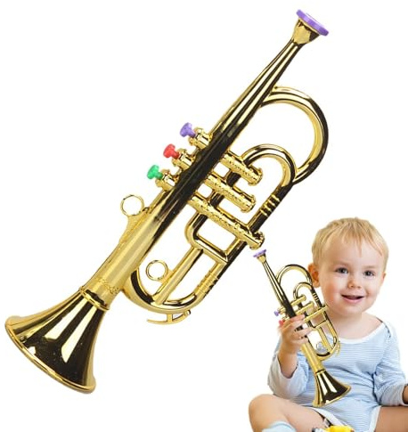 Tromba Per Bambini - Strumenti Musicali A Fiato In , Giocattoli Musicali In Età Prescolare Per Bambini, Strumento A Fiato, Strumento A Tromba Giocattolo Durevole, Giocattolo Musicale Portatile A