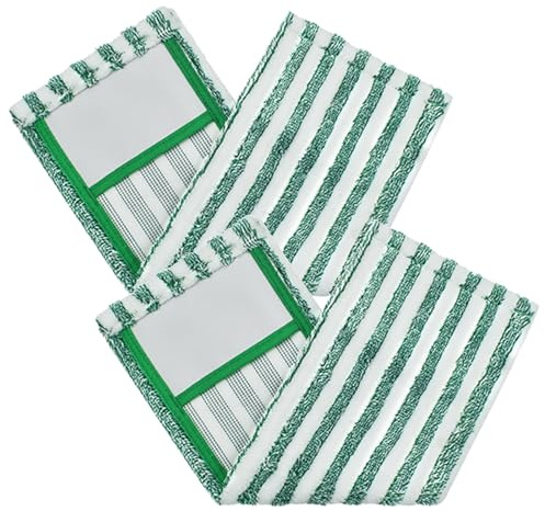 GETAJGHSD Lingettes de Rechange Lot de 2 en Ultra-absorbante Adaptées Nettoyage Humide et Sec Plates, Lavables et Réutilisables des Sols en Carrelage pour Balai à Franges Parquet