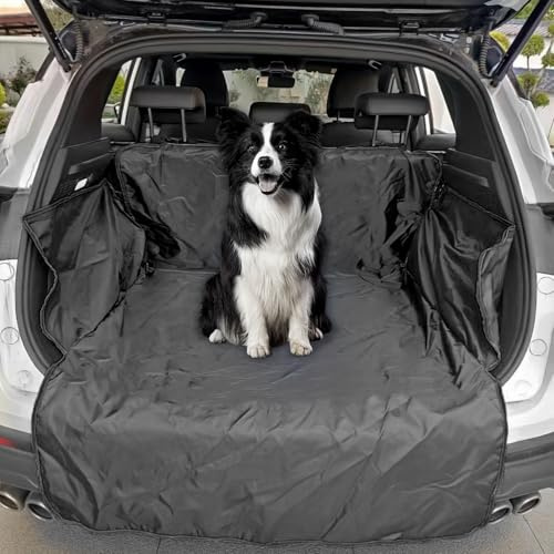 VAPORVERSE 1Pièces Protection de Coffre pour Citroën Berlingo 2 (II) I 2015-2018, Tapis de Coffre Imperméable Housse de Coffre Chien Résistant Couverture Coffre Voiture,Black