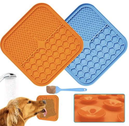 Licky Mats for Dogs and Cats, Premium Lick Mats with Suction Cups for Dog Anxiety Relief, Dog Licking Mat for Bathing, Grooming and Training