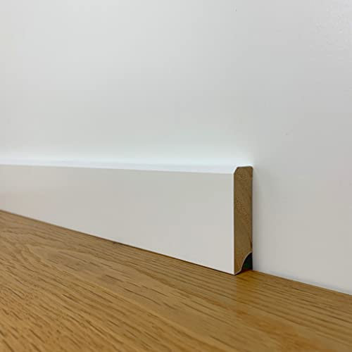 Sockelleiste Topline 16 x 58 x 2500 mm - Fußbodenleiste aus MDF weiß foliert