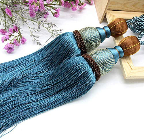 Clip Fermatende 2 Pezzi Oro Appeso Palla 11 Colori Gancio per Tende Appeso Palla Fasciatura Frustata Decorazione Lobbing Nappa Decorazione della Casa 6