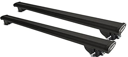 Barre portatutto FARAD SM + AERODYNAMIC BLACK in alluminio compatibili con JEEP RENEGADE dal 2014 in poi con corrimani alti, railing aperti