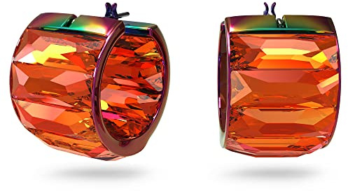 Swarovski Curiosa Kreolen, Pinke Ohrringe mit Strahlenden Kristallen