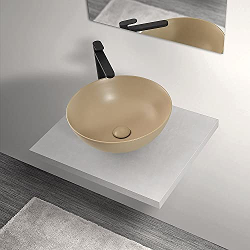 Inbagno Mensola sospesa per lavabo Bagno da appoggio, Larghezza 60/80/110/140, Serie Master con Rivestimento Idrorepellente (Grigio Nuvola, Mensola 60 cm)