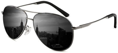 ANYLUV Sonnenbrille Herren Polarisiert, Pilotenbrille Sonnenbrille Damen Metallrahmen Klassische Retro Schutz Sunglasses