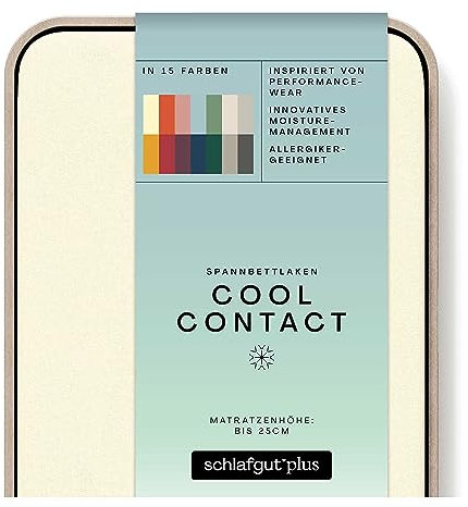 schlafgut Cool Contact Microfaser Spannbettlaken bis 100x200cm, Yellow Light kühlend kalt