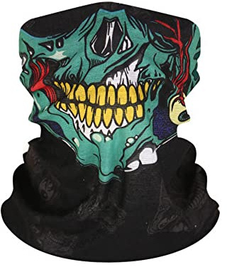 HSAJS Schädel Maske Multifunktionstuch Sturmmaske Gesichtsmaske Totenkopf Halstuch Schlauch Maske Kopftuch Skull Bandana für Motorrad Fahrrad Ski Halloween Paintball