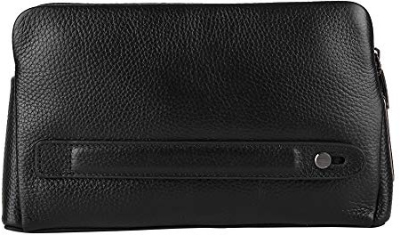 mens clutch bags,smart handtasche,Intelligente Fingerabdruck-Geldbörse,Fipilock FL-V1 Herren-Reißverschluss-Ledergeldbörse,Intelligente Fingerabdruck-Sicherheits-Diebstahl-Handtasche,Schwarz