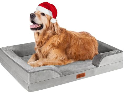AUSCAT Orthopädisches Hundebett für Große & Mittelgroße Hunde - Schaumstoffsofa mit Abnehmbarem, Waschbarem Bezug, Wasserdichtem Futter und Rutschfester Unterseite, L, 88cm L x 64cm W x 20cm H