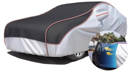 Autoabdeckung Für BMW M6 Gran Coupé (F06) 2013–2018, 5011 x 1900 x 1392 mm | Wasser- und staubdichte Vollgarage, maßgeschneiderte Autoplane mit reflektierenden Streifen (Color : Black)