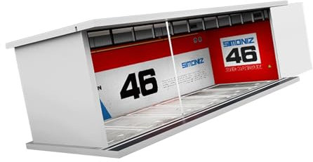 Sharplace Modellauto Schaukasten im Maßstab 1:64, beleuchtet, Ausstellungsständer, Sammlervitrine für Spielzeugautos;1/64 Druckguss Autovitrine mit Licht, Stil B