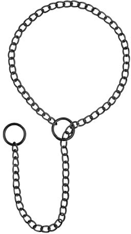 JJDreams Punk Halsband Gothic PU Leder Halsreif mit Kette Herz Anhänger elegant Choker Kragen schwarz Damen