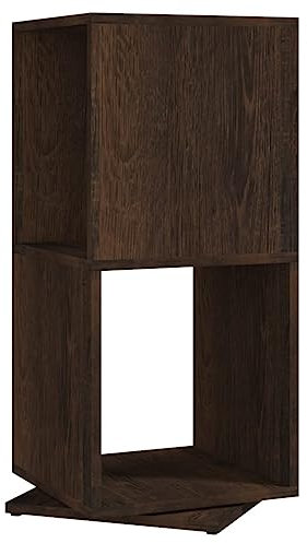 Kangmusi Drehregal Räuchereiche 34,5x34,5x75,5 cm Holzwerkstoff,339562