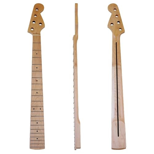 BAMFY 21 Bünde Maple Neck Kopf Griffbrett E-Gitarren-Hals Zubehör Bariton Gitarrenhals, Ukulele Hals Paddelkopf Unbearbeitet Guitar Neck Teile Ersatz