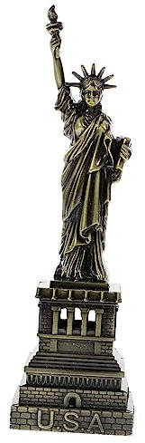 Cabilock Vintage Amerikanische Freiheitsstatue Statue Metall Ornament Für Wohnkultur 18cm Bronze