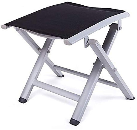 Klapphocker, Hocker Aluminium Klapphocker Ndash; Klappstuhl Geeignet Für Camping, Garten, Terrasse Oder Balkon,Schwarz