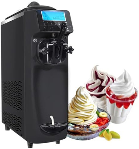 WOTZOV Sorbetière 1150 W 1,5 L avec compresseur Auto-refroidissant, système de Distribution 16 L/h, Refroidissement Automatique 3 Heures, système de Nettoyage Automatique