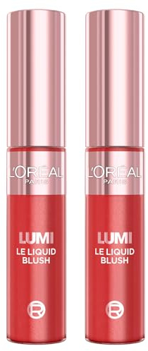L'Oréal Paris Blush Liquido Lumi Le Liquid Blush 635 Glowy Worth It Medium Lucentezza Fresca e Scintillante Ultra-Leggero Modulabile Lunga Tenuta per Tutti i Tipi di Pelle - 2 Fard
