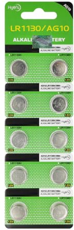 L1131 LR1130 alcalines 389/390, AG10 SG10 189, Haute capacité, 1,5 V Lot de 10 Piles