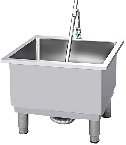 JYBNBBE Kommerzielles Mopp-Spülbecken aus Edelstahl, großes Vertiefungsspülbecken, bodenstehendes Mopp-Spülbecken, geeignet für die Hotelbar zu Hause,60cm