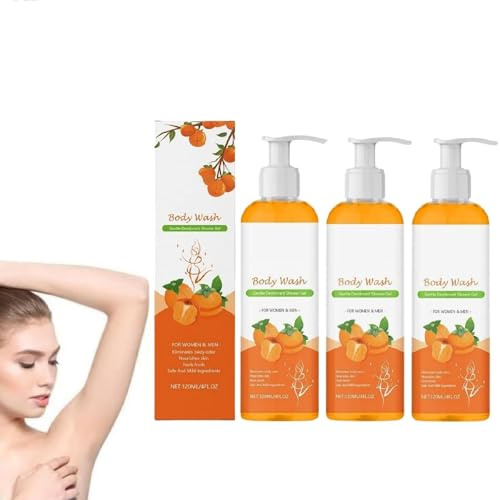 Bagnoschiuma, Detergente Anti-odore Per Donne, Lozione Detergente Per La Pelle, Profumo Fresco, Elimina Gli Odori Forti, Eliminatore Di Odori Corporei Per Le Ascelle (3pcs)