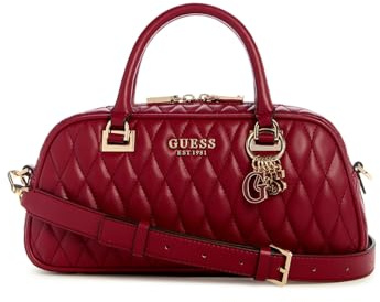 GUESS borsetta borsa a tracolla Valla Satchel Bag Red rosso scuro