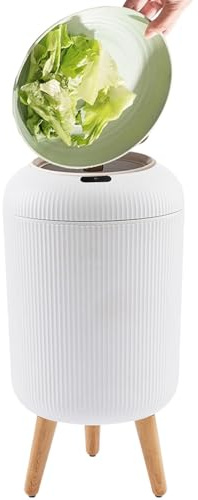 Genérico De Basura Inteligente | Cubo De Basura Automatico 10L 2.6 Galones | Contenedor De Residuos Para Cocina Cuarto De Baño Dormitorio | Bajo Fregadero Oficina Hotel Hogar
